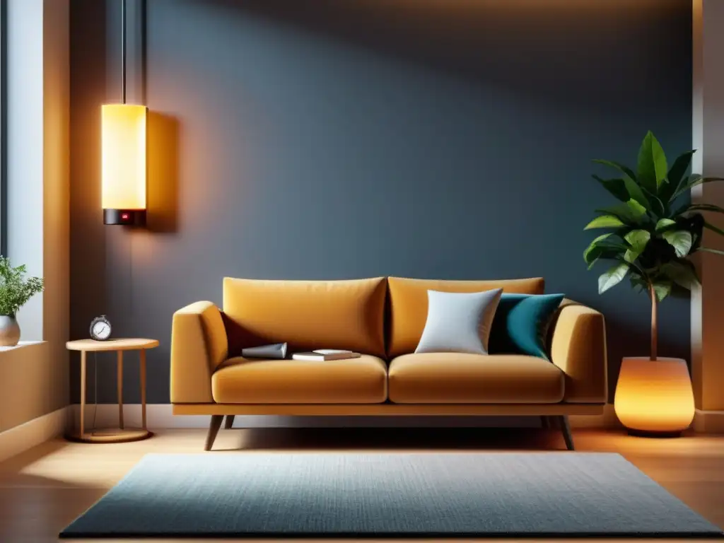 Calidez moderna: Salón acogedor con estufa eléctrica Acogedora sala de estar con calefactor eléctrico moderno, creando un ambiente cálido y acogedor