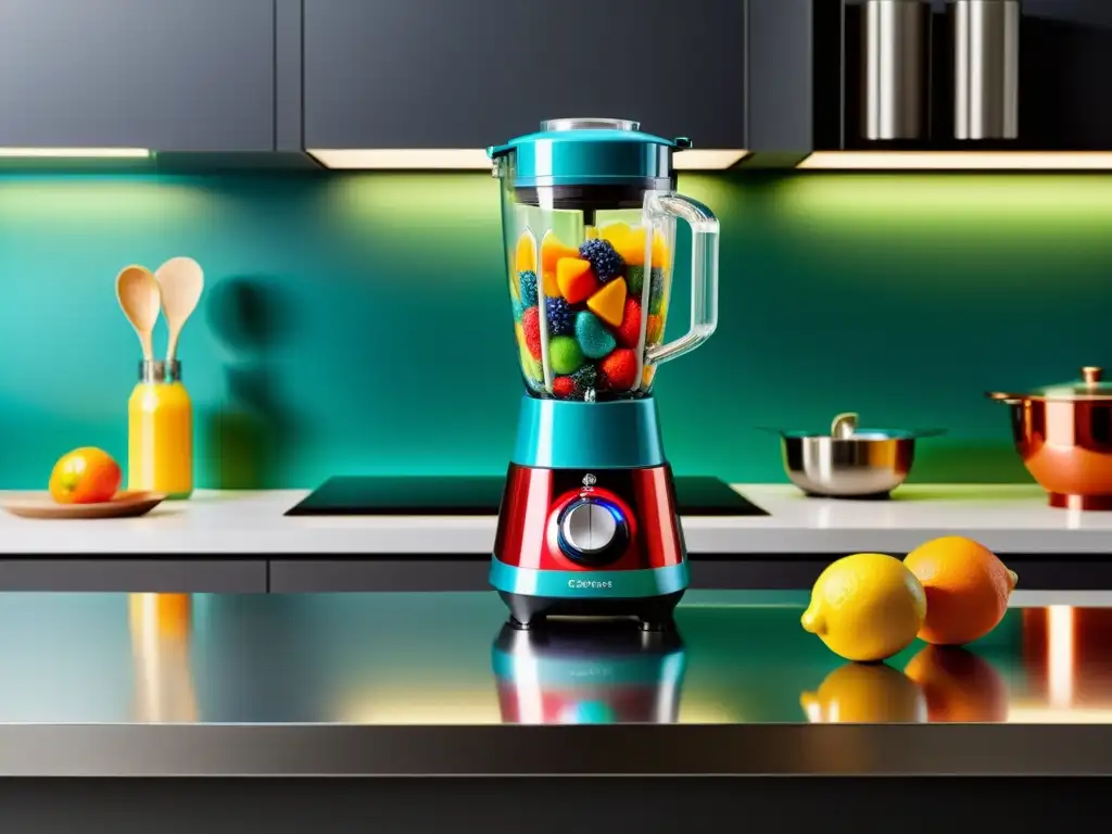 Blender personalizado: arte vibrante y moderno Batidora personalizada con adhesivos de pinturas vibrantes y abstractas, transformando la cocina en un espacio único y lleno de color