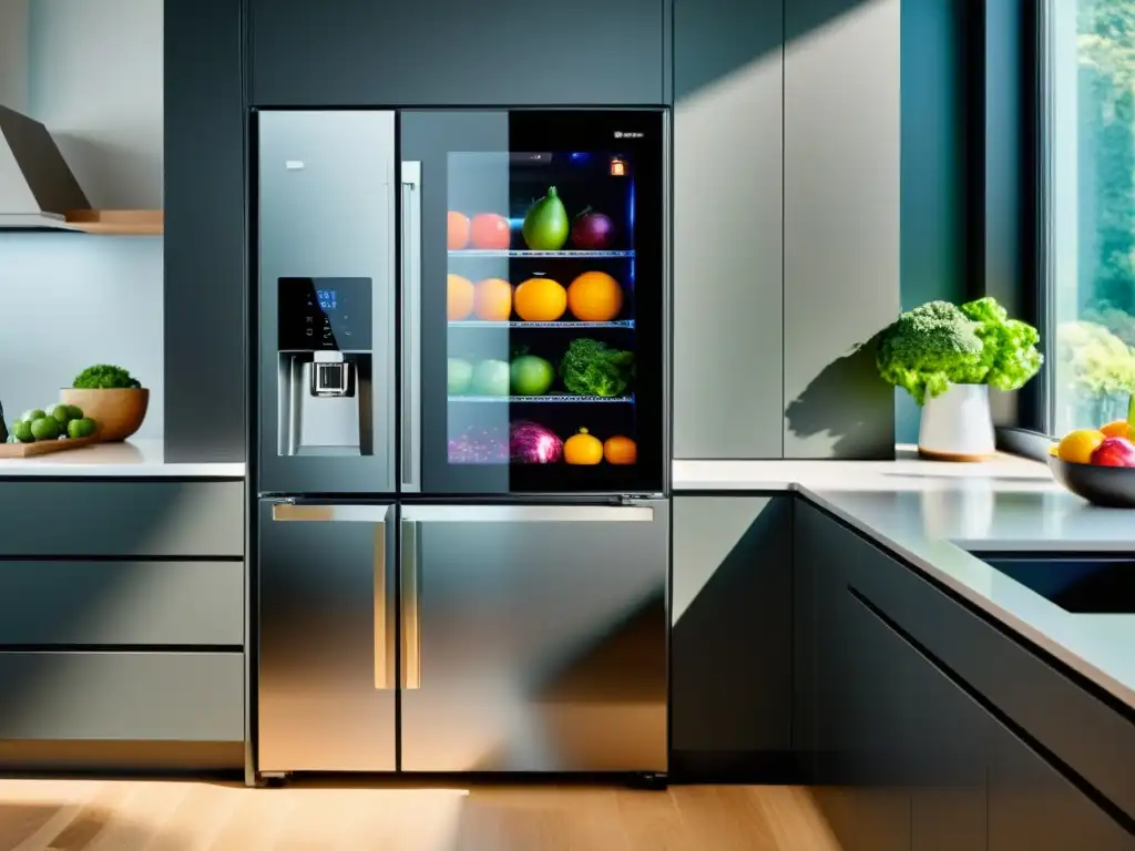 Una cocina moderna con electrodomésticos ecoinnovadores y avanzada tecnología