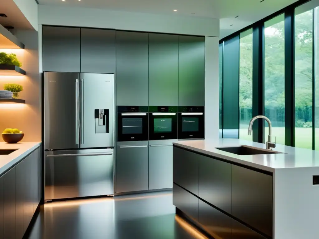 Una cocina moderna con electrodomésticos de última generación, integrados de forma elegante