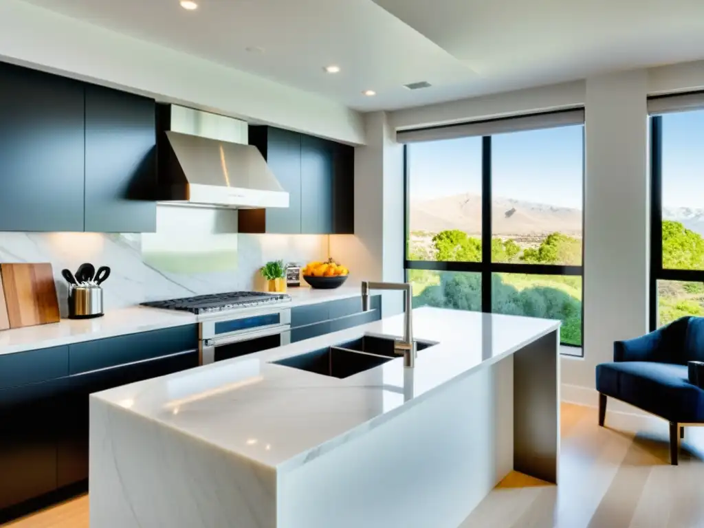 Cocina moderna y elegante con electrodomésticos de acero inoxidable Una cocina moderna y elegante con electrodomésticos de acero inoxidable en perfecto estado