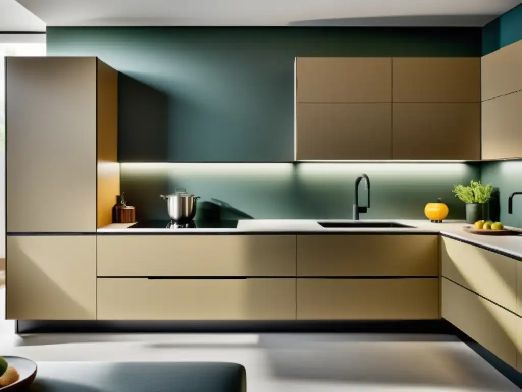 Cocina moderna y accesible: diseño ergonómico para todos Una cocina moderna y ergonómica con diseño accesible y funcional