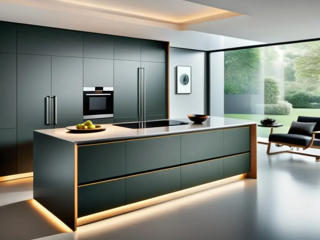 Cocina modular moderna con soluciones inteligentes y diseño minimalista Cocina moderna y funcional con soluciones de almacenamiento inteligente, diseño minimalista y electrodomésticos integrados