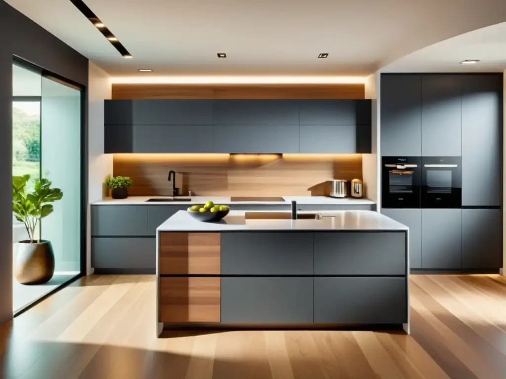 Cocina modular moderna con funcionalidad inteligente y diseño contemporáneo Cocina modular inteligente para hogar con diseño contemporáneo y funcional