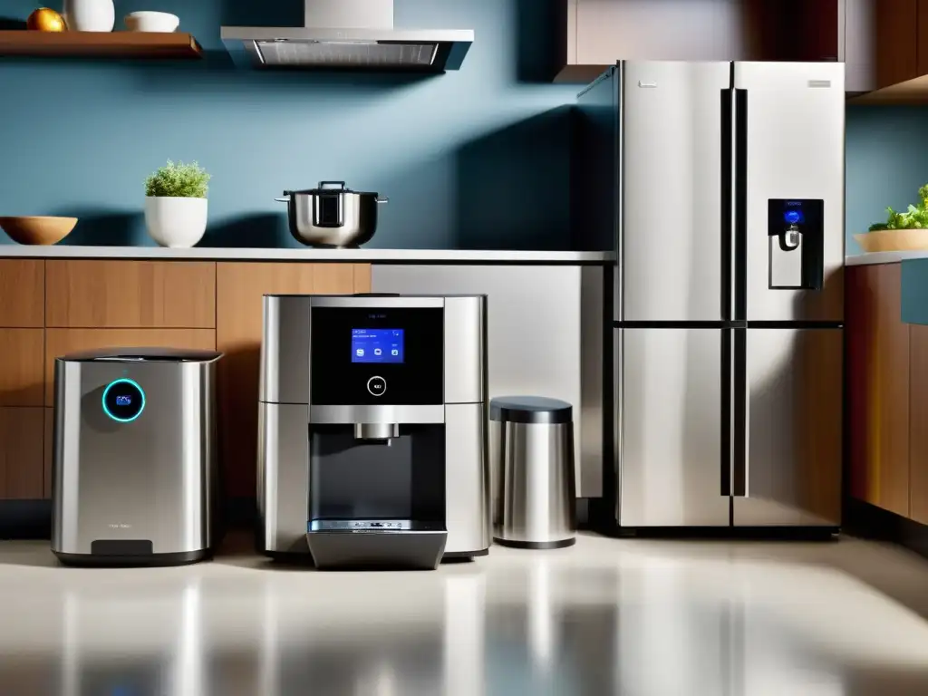 Smart kitchen: cuidado de mascotas ultramoderno Una cocina ultramoderna con electrodomésticos inteligentes para mascotas