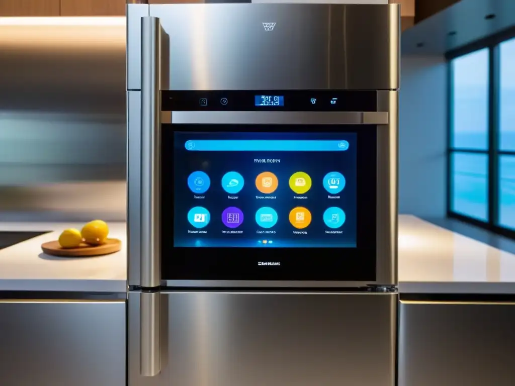Una cocina ultramoderna con electrodomésticos de última generación integrados de forma elegante en muebles minimalistas
