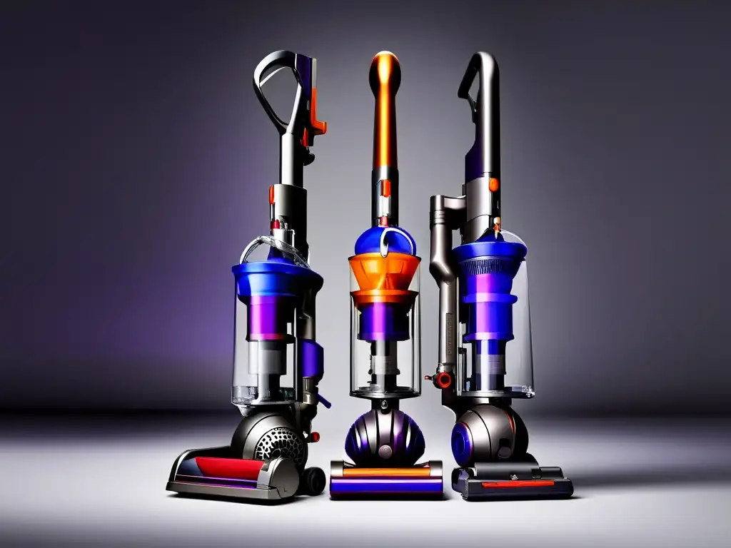 Dyson V11 y V10: Comparativa de aspiradoras inalámbricas Comparativa aspiradoras sin cable Dyson: Imagen de las aspiradoras V11 y V10 mostrando su diseño moderno y accesorios premium