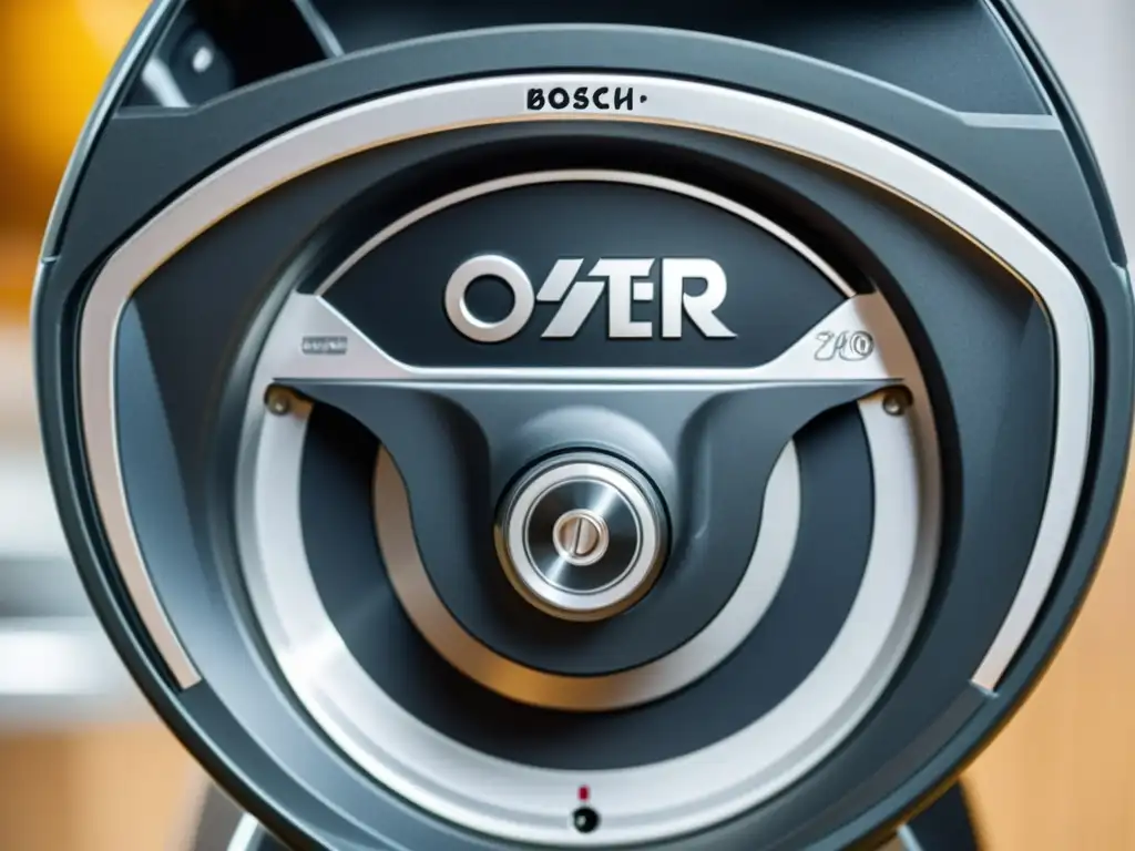 Detalle motor y cuchillas de batidoras Bosch y Oster Comparativa batidoras de vaso Bosch Oster: Detalle de motor y cuchillas, muestra diseño intrincado y calidad excepcional