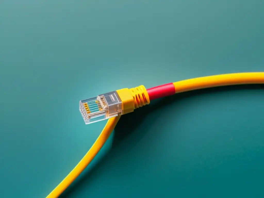 Peligro eléctrico: detalle impactante de cable desgastado Detalle ultrarrealista de un cable eléctrico desgastado con cables expuestos, contrastando con un fondo moderno y limpio, destacando el peligro