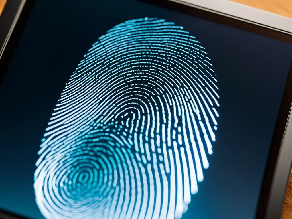 Impecable huella digital en pantalla negra: frustración tecnológica Detalles de huella dactilar smudgeada en pantalla táctil negra, reflejando frustración y necesidad de solucionar pantalla táctil electrodomésticos