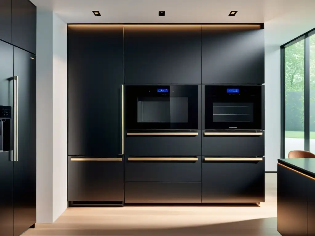Cocina moderna con electrodomésticos personalizados y tecnología LED Diseños a medida electrodomésticos hogar: Cocina moderna con electrodomésticos integrados en un diseño minimalista y toques de alta tecnología