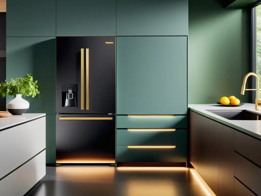 Cocina moderna con electrodomésticos personalizados Diseños a medida de electrodomésticos integrados en una cocina moderna y acogedora