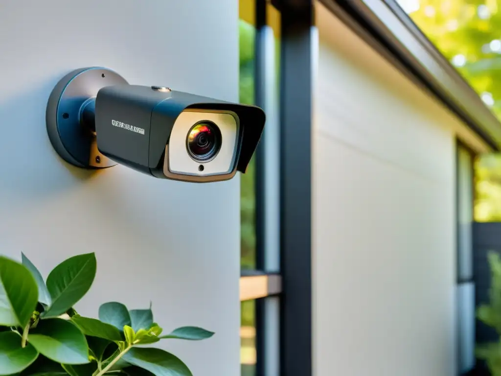 Sistema de cámaras de seguridad modernas para hogar: visible e invisible Estrategias de disuasión con cámaras ocultas y visibles integradas en diseño contemporáneo