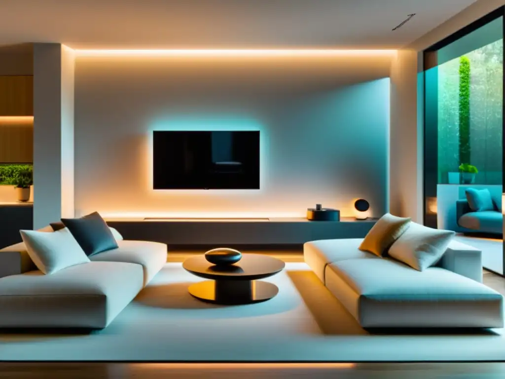 Salón inteligente: diseño minimalista y tecnología conectada Un hogar armonioso, moderno y conectado con consejos de integración domótica