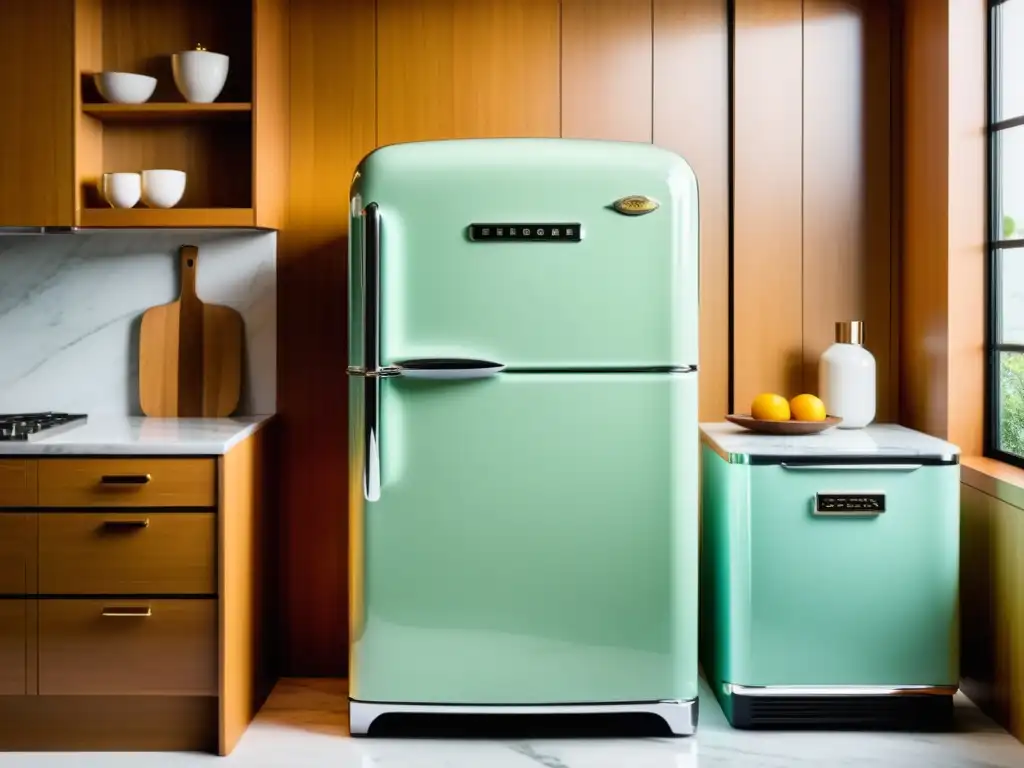 Refrigerador vintage restaurado: un toque retro en la cocina moderna Un icónico electrodoméstico vintage revoluciona el interiorismo con su encanto retro en una cocina moderna
