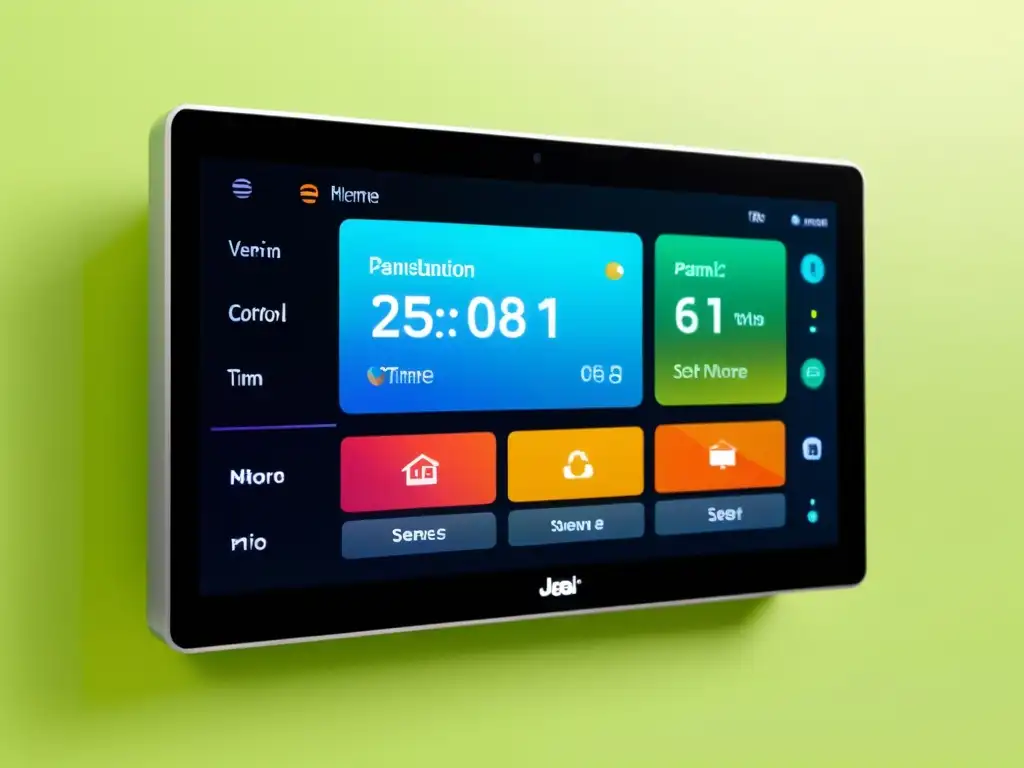 Sistema de control parental moderno y amigable Interfaz moderna y amigable para control parental en domótica, con opciones de configuraciones seguras y ambiente acogedor