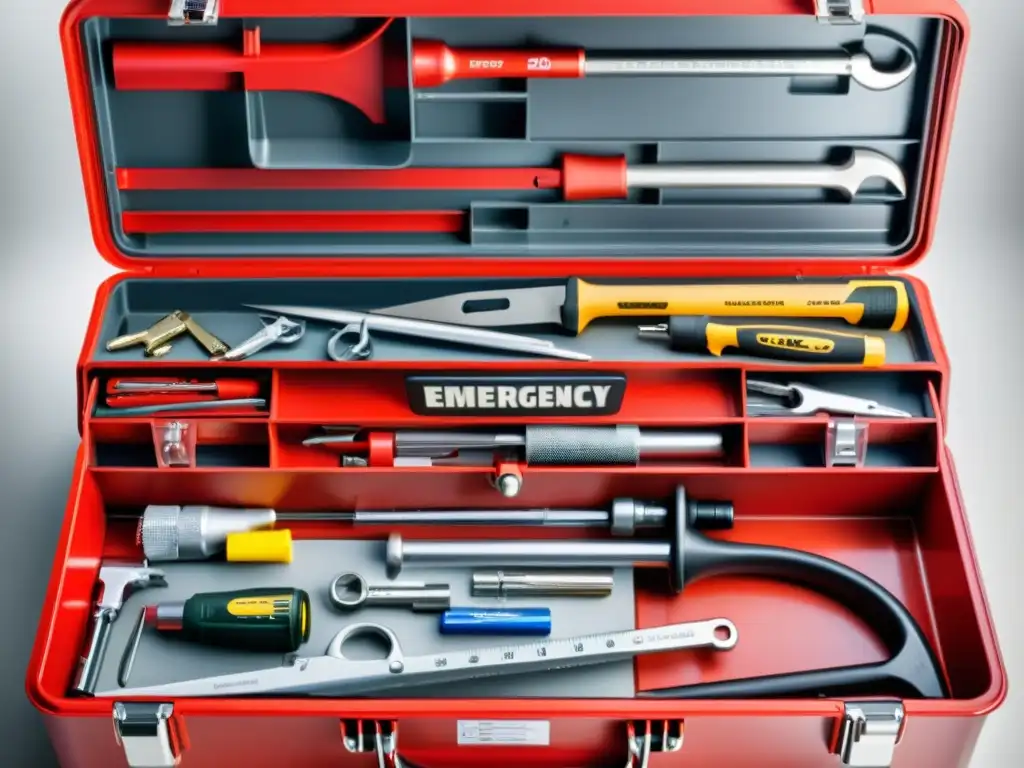 Kit de emergencia doméstico: organización y preparación Kit de herramientas de emergencia para hogar bien organizado, listo para cualquier situación de emergencia en el hogar