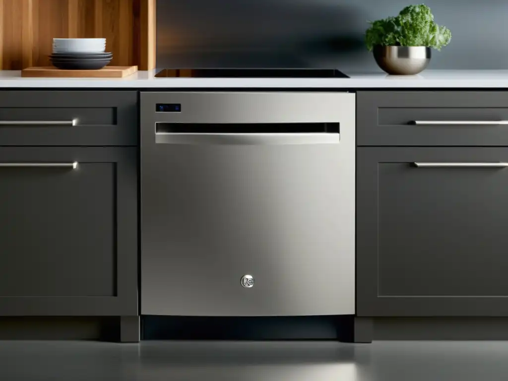 Comparativa de lavavajillas: GE Profile destaca en modernidad Un lavavajillas silencioso GE Profile destaca entre otros modelos en una cocina moderna