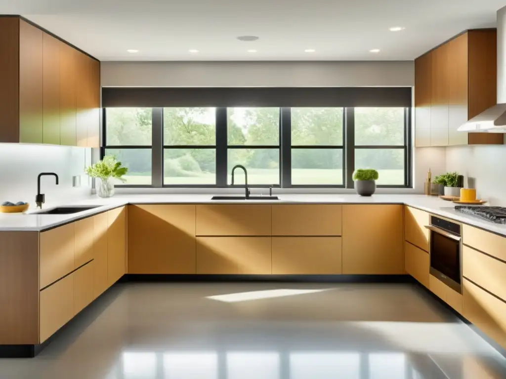Cocina moderna y accesible para discapacitados Moderna cocina accesible con tecnología para hogar y diseño inclusivo para personas con discapacidad