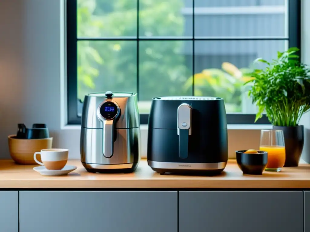 Moderno hogar con los mejores pequeños electrodomésticos, iluminado por luz natural y ambiente acogedor