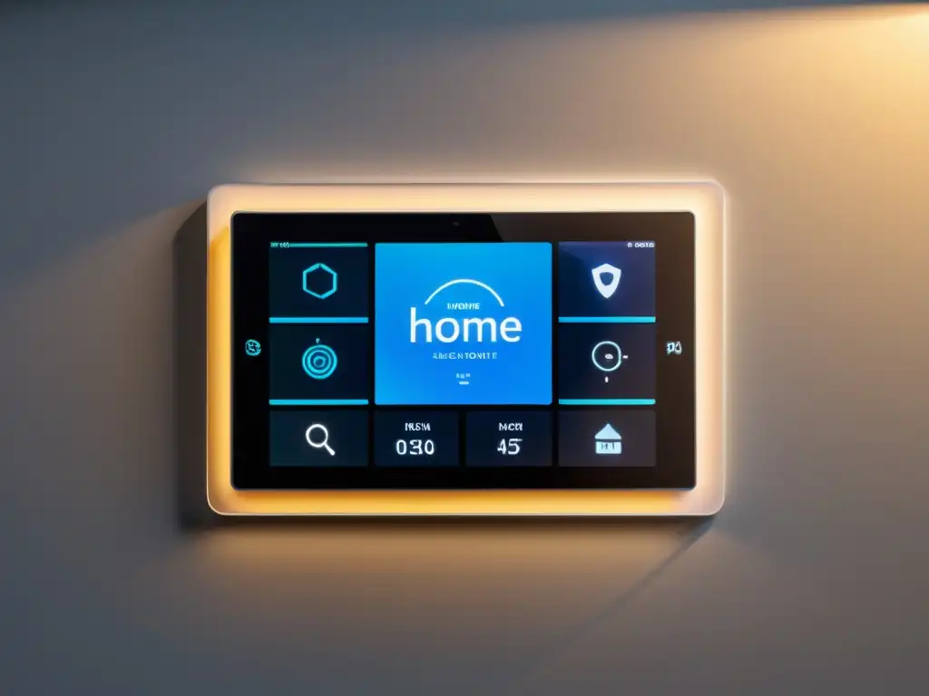 Panel de control de hogar inteligente: tecnología y comodidad en armonía Panel de control inteligente de sistemas domótica inversión hogar, integrando tecnología y comodidad en un hogar elegante