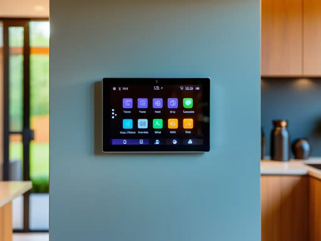 Panel inteligente para hogar: seguridad y comodidad para adultos mayores Panel de tecnología hogar inteligente para la tercera edad, promoviendo independencia y seguridad en un ambiente moderno y acogedor