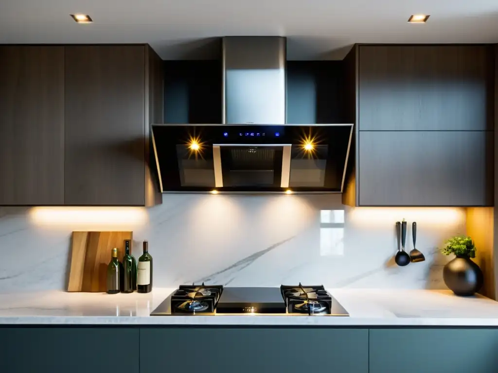 Instalación de campana extractora: moderna cocina DIY Instalación paso a paso de campana extractora decorativa DIY en cocina moderna con iluminación LED integrada y diseño minimalista