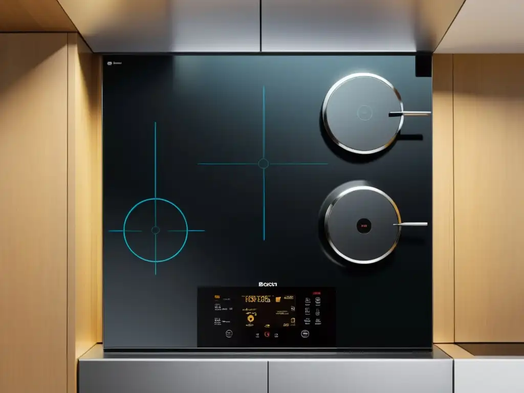 Placa de inducción Bosch Serie 8: cocina moderna y sofisticada Una placa de inducción Bosch Serie 8 PID775DC1E, moderna y elegante, con controles táctiles y zonas de cocción de precisión