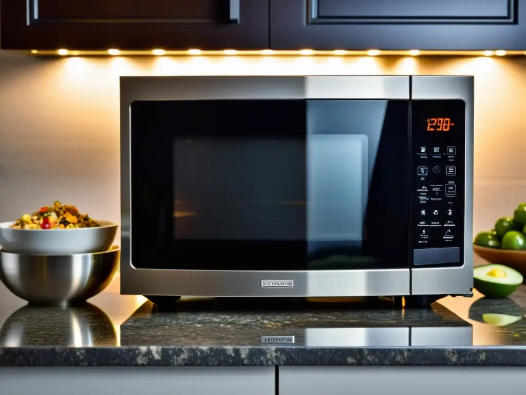 Microondas de acero inoxidable: alta tecnología y funcionalidad cálida Prueba del nuevo microondas Inverter: elegante y moderno, con tecnología avanzada, iluminación suave y plato de comida vaporoso