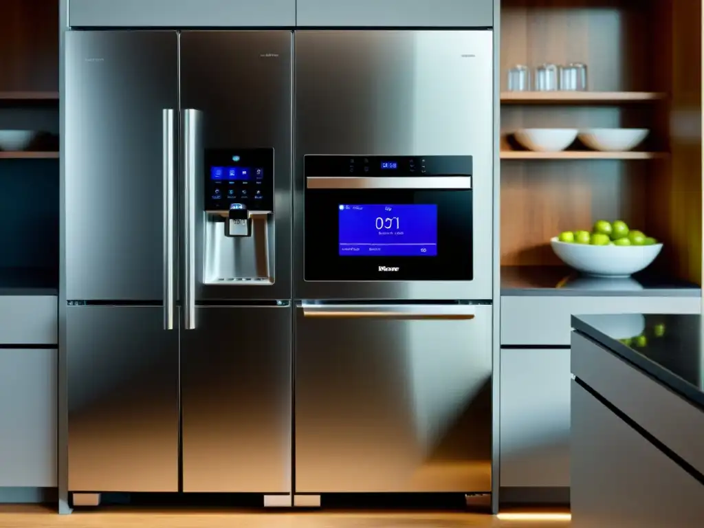 Cocina moderna y minimalista con electrodomésticos inteligentes Reseñas de electrodomésticos inteligentes para un hogar moderno y minimalista con tecnología de vanguardia