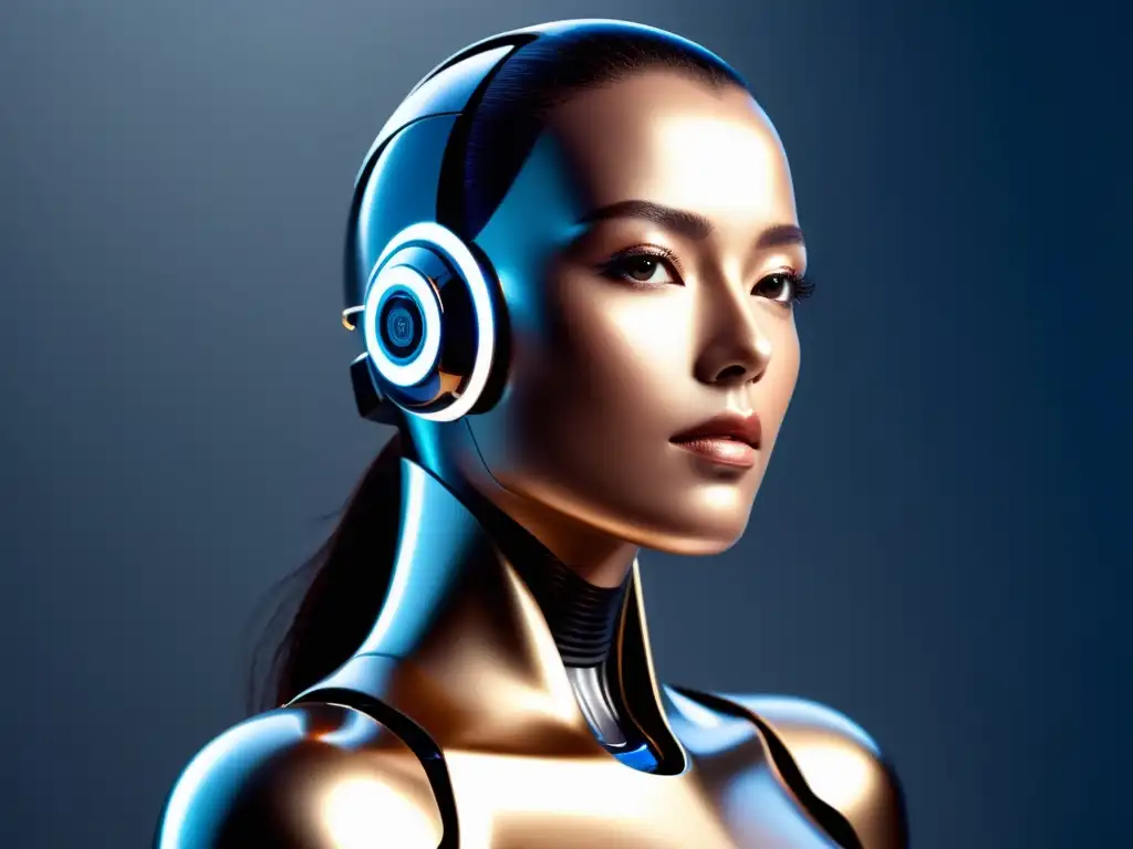 Robot de belleza futurista con tecnología avanzada Un robot de belleza y salud innovadores con diseño futurista y tecnología avanzada