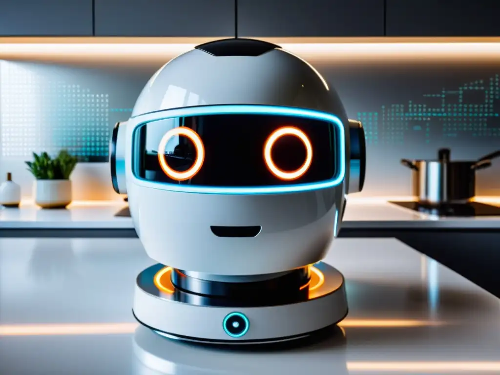 Robot de cocina personalizado con vinilos: diseño moderno y detallado Robot de cocina personalizado con vinilo y detalles pintados, sobre encimera blanca brillante