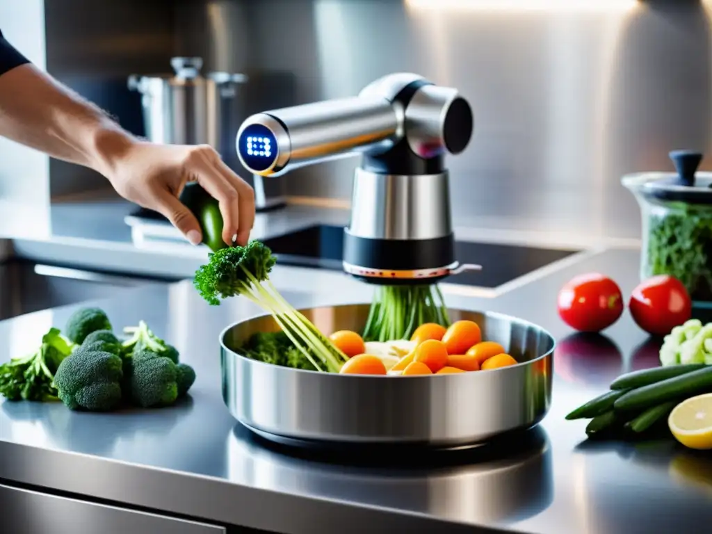 Robot de cocina multifunción ahorra espacio con diseño moderno y eficiencia culinaria