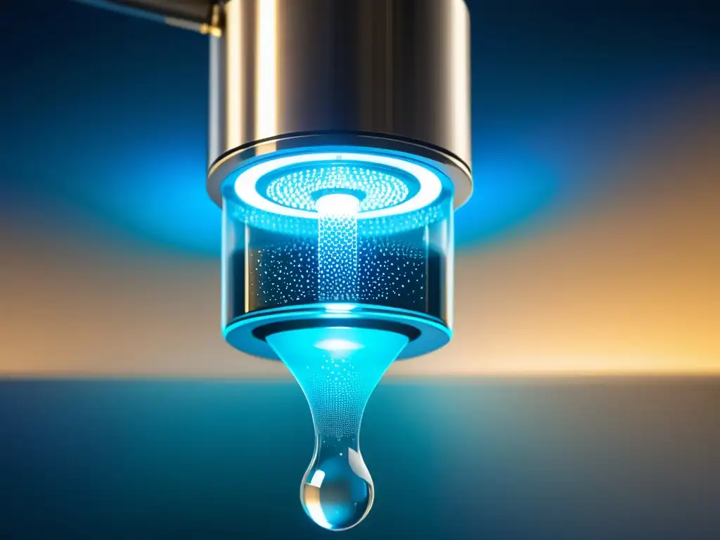 Filtración de agua de alta tecnología: detalle ultra nítido Un sistema de filtración de agua moderno y elegante con tecnología avanzada