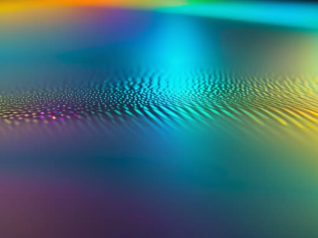 Encanto nanotecnológico en la encimera de la cocina Superficie de cocina con tecnología Nano para limpieza, reflejando la perfección y brillo iridiscente