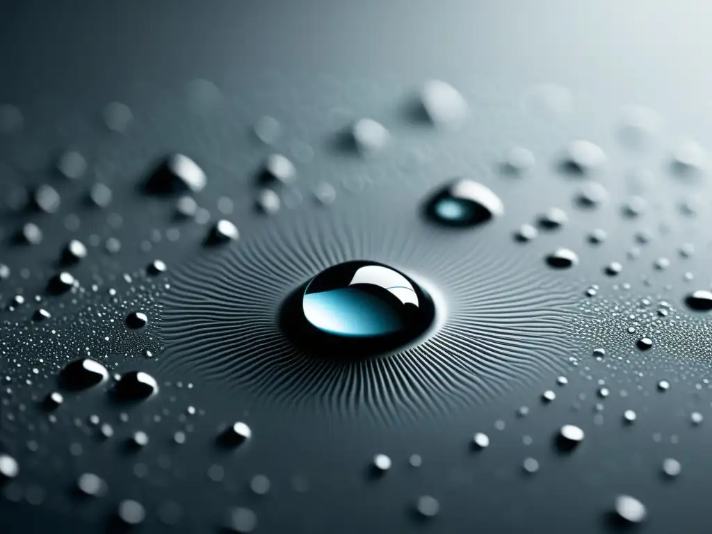 Superficie de cocina nanorecubierta: ultralisa y repelente al agua Superficie de cocina nanorecubierta, ultra suave y repelente al agua, refleja la luz en un patrón hipnotizante