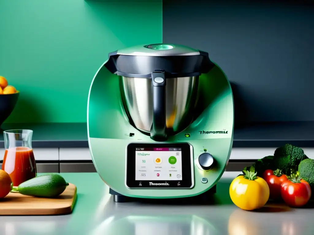 Thermomix TM6: Innovación culinaria en tu cocina El Thermomix TM6 en acción, con diseño moderno y pantalla digital