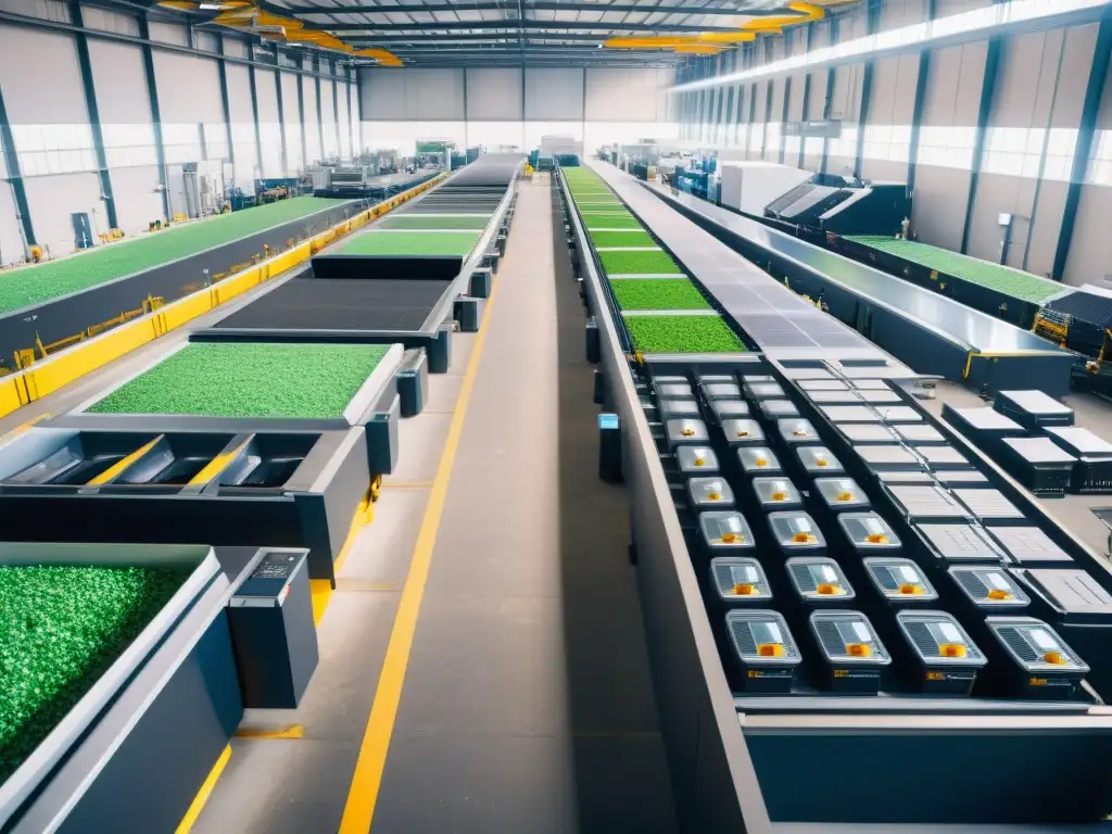 Reciclaje de electrodomésticos: futuro sostenible Vista impactante del reciclaje global de electrodomésticos en una moderna planta de reciclaje de alta tecnología