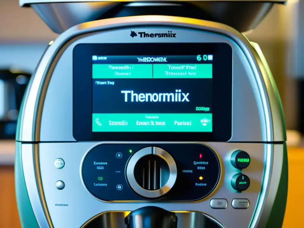 Thermomix TM6: Alta tecnología en la cocina Un vistazo detallado a la moderna Thermomix TM6 resaltando su tecnología avanzada y estética futurista