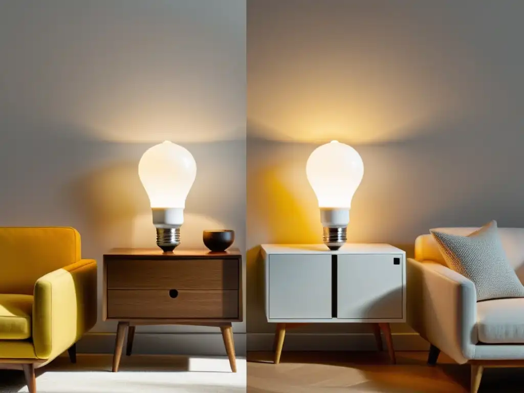 Comparación impactante: incandescente vs Comparación visual de iluminación LED para el hogar vs